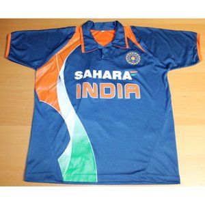 Indian Men’s Cricket Team Sahara Jersey Polo Shirt Sz: 38 Blue